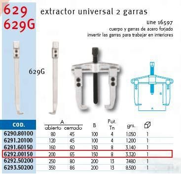 EXTRACTOR UNIVERSAL 2 GARRAS