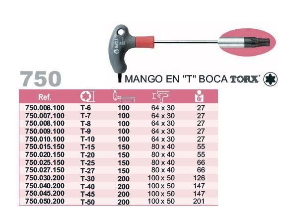 DESTORNILLADOR TUCAN BOCA TORX 750