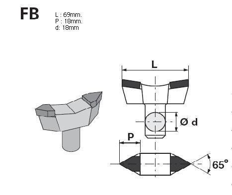 HERRAMIENTA SOLDADA IMPERO FB 18 KX2