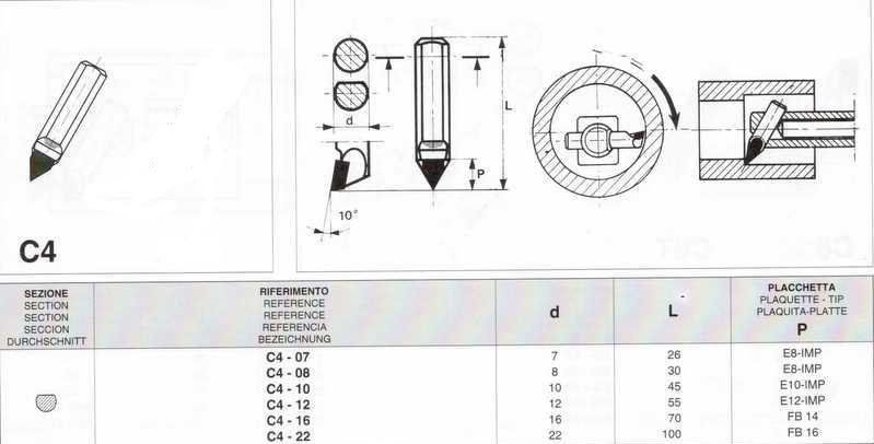 BARRITA DE METAL DURO PARA MANDRINAR C4