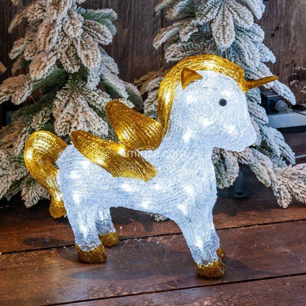 unicornio luminoso starla blanco frio 40 led 71162 1666286285