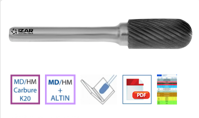 FRESA ROTATIVA METAL DURO WRC IZAR 8X6MM 44427 9251