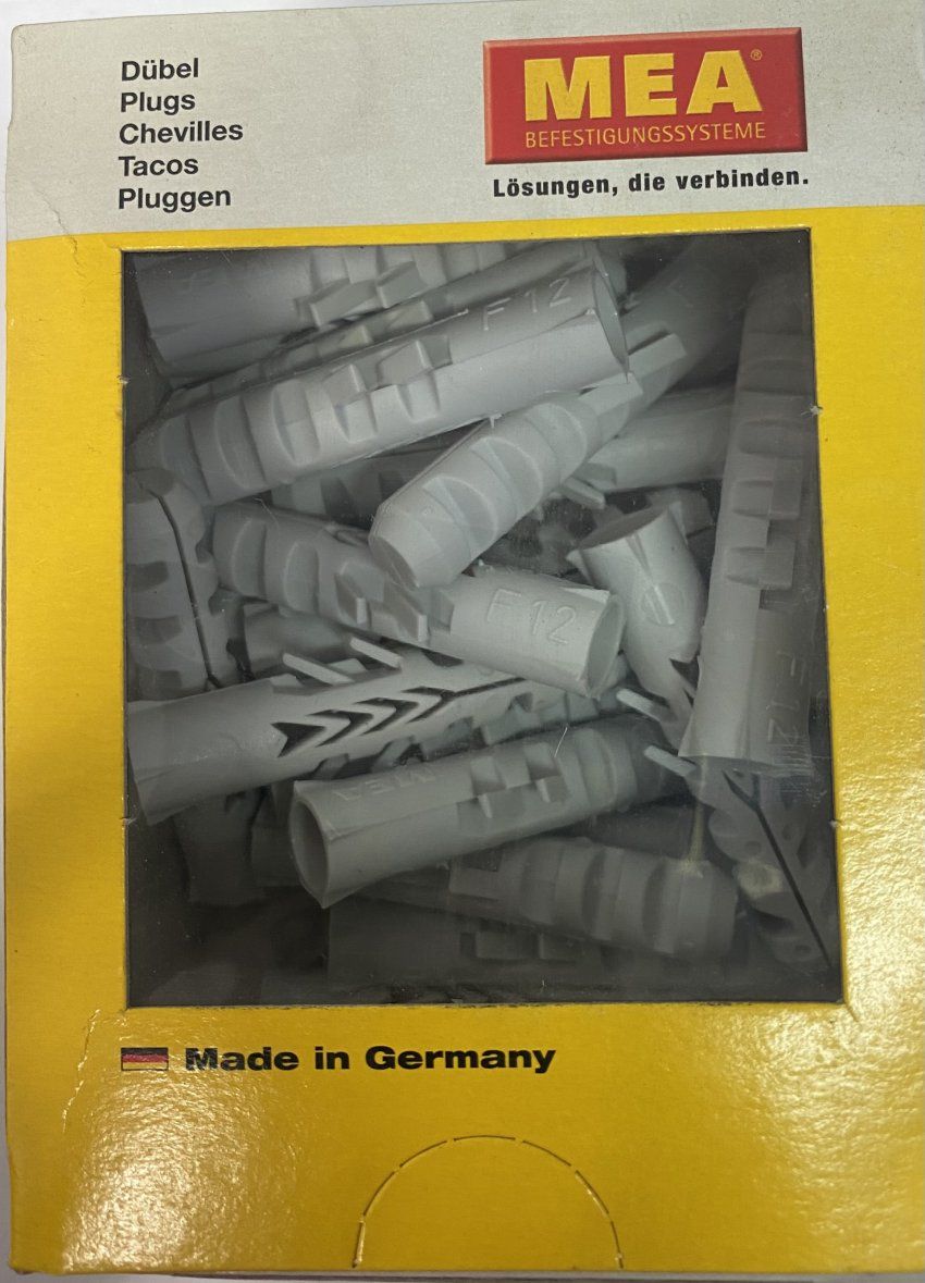 CAJA 25 TACOS NYLON MEA 12X25mm F12